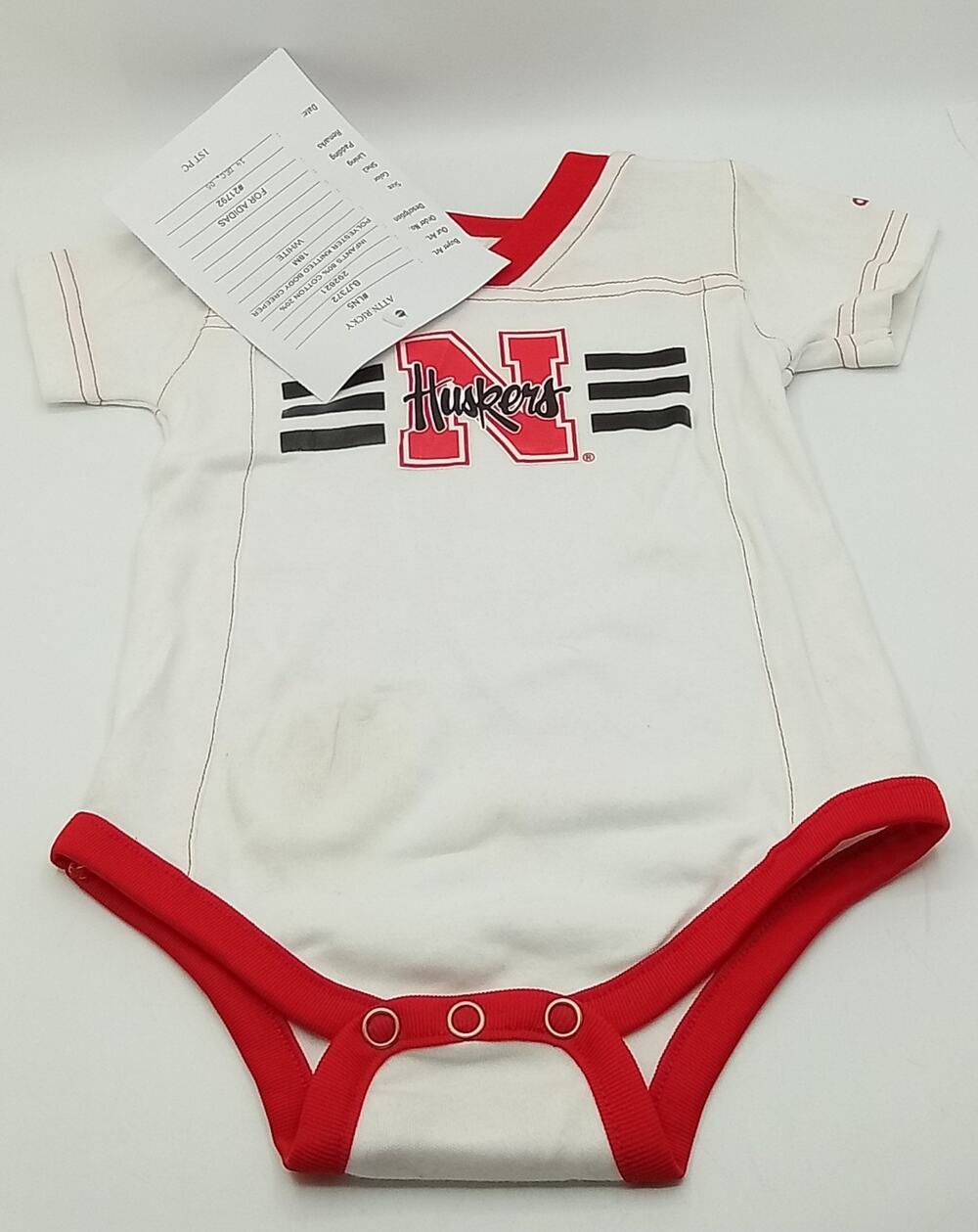 Nebraska Cornhuskers Adidas SAMPLE One-piece Infants 18 Months